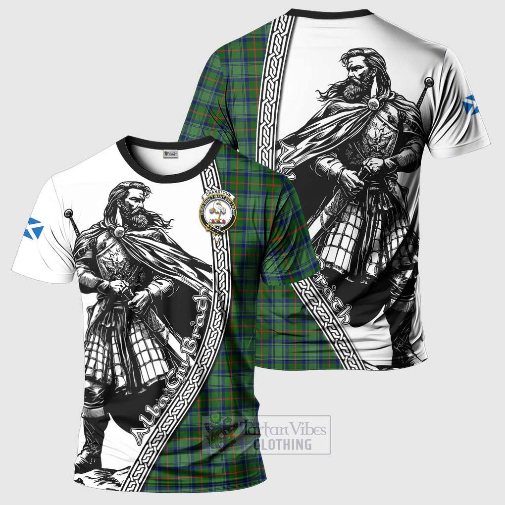Cranstoun (Cranston) Tartan Clan Crest T-Shirt with Highlander Warrior Celtic Style Kid's Shirt - Tartan Vibes Clothing