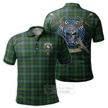 Cranstoun (Cranston) Tartan Polo Shirt with Family Crest Celtic Skull Style Kid - Tartan Vibes Clothing