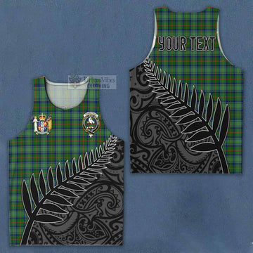 Cranstoun (Cranston) Crest Tartan Men's Tank Top with New Zealand Silver Fern Half Style Men - Tartan Vibes Clothing