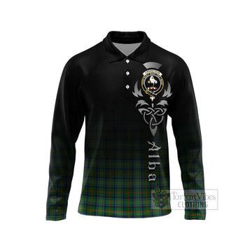 Cranstoun (Cranston) Tartan Long Sleeve Polo Shirt Featuring Alba Gu Brath Family Crest Celtic Inspired Unisex - Tartan Vibes Clothing