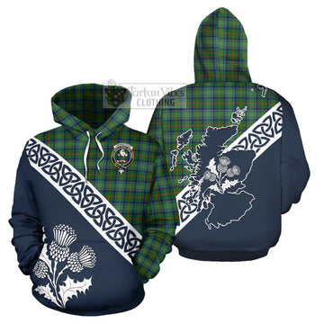 Cranstoun (Cranston) Tartan Hoodie Featuring Thistle and Scotland Map Zip Hoodie - Tartan Vibes Clothing