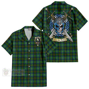 Cranstoun (Cranston) Tartan Hawaiian Shirt with Family Crest Celtic Skull Style Kid - Tartan Vibes Clothing
