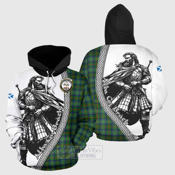 Cranstoun (Cranston) Tartan Clan Crest Hoodie with Highlander Warrior Celtic Style Zip Hoodie - Tartan Vibes Clothing