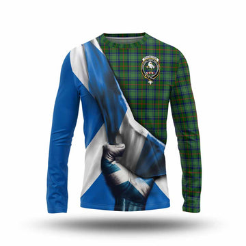 Cranstoun (Cranston) Tartan Long Sleeve T-Shirt with Family Crest Scotland Patriotic Style Unisex - Tartan Vibes Clothing