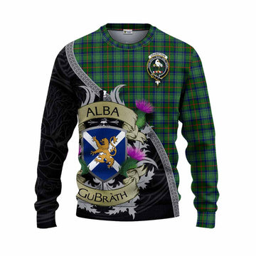 Cranstoun (Cranston) Tartan Family Crest Knitted Sweater Lion Rampant Royal Thistle Shield Celtic Inspired Unisex - Tartan Vibes Clothing