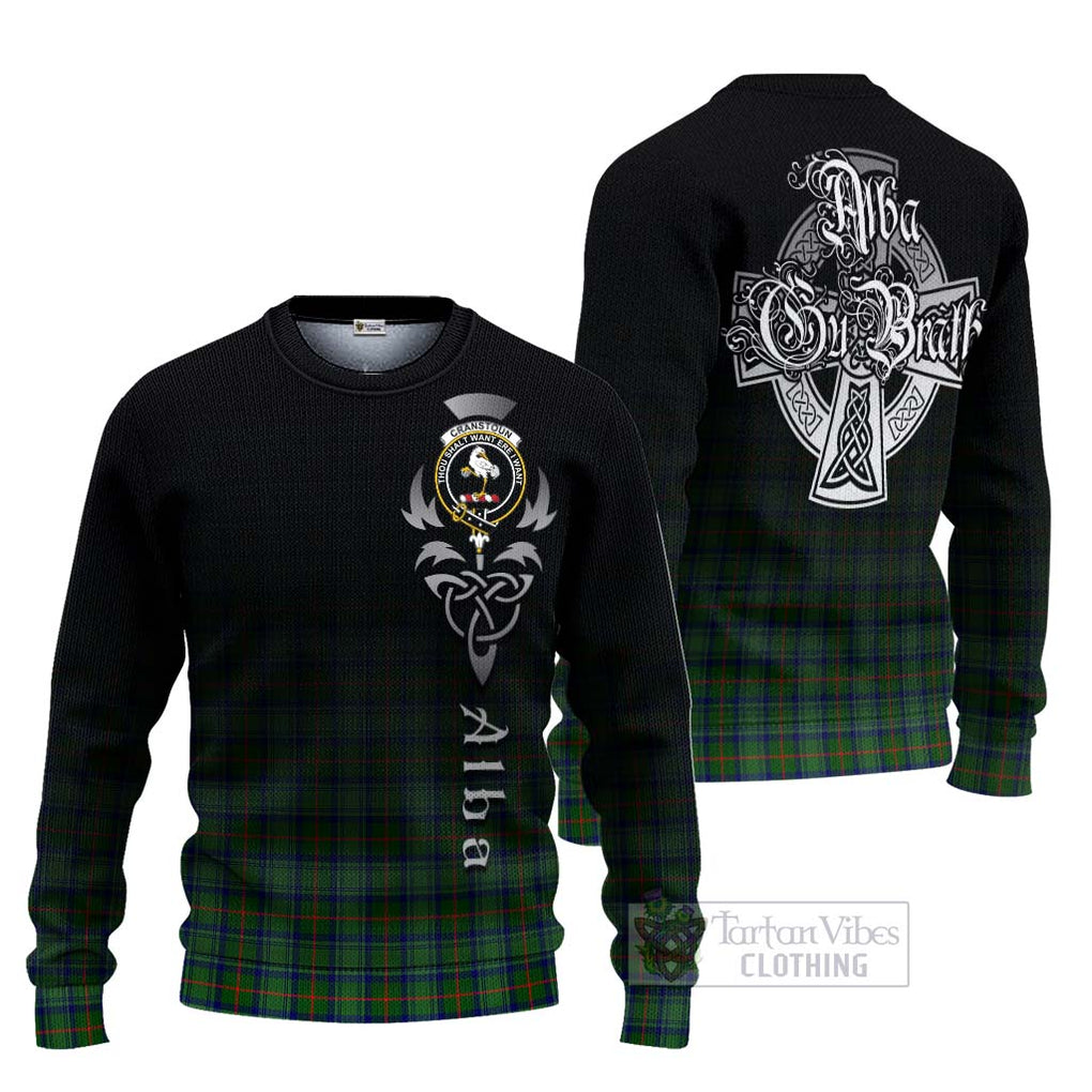 Cranstoun (Cranston) Tartan Ugly Sweater Featuring Alba Gu Brath Family Crest Celtic Inspired Unisex - Tartan Vibes Clothing