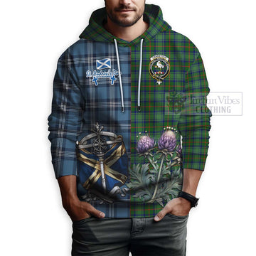 Cranstoun (Cranston) Tartan Hoodie Happy St. Andrew's Day Half Tartan Style - Tartan Vibes Clothing