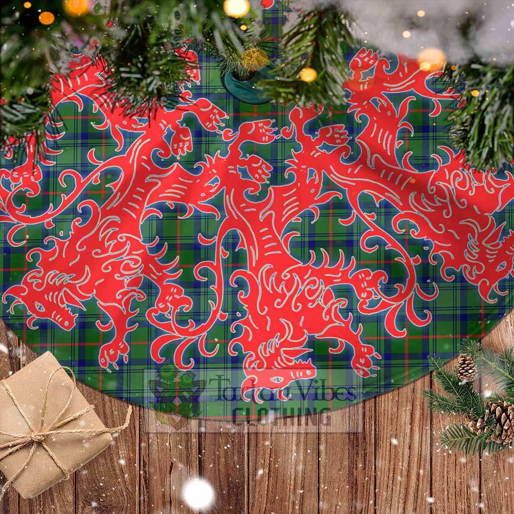 Cranstoun (Cranston) Tartan Christmas Tree Skirt Lion Rampant Style - Tartan Vibes Clothing