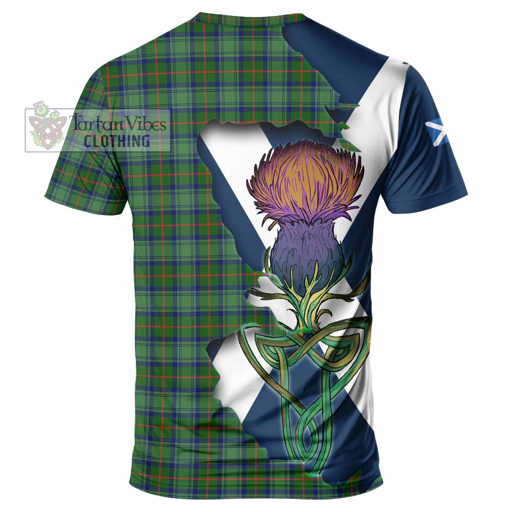 Tartan Vibes Clothing Cranstoun (Cranston) Tartan Family Crest T-Shirt Scottish Thistle Celtic Inspired