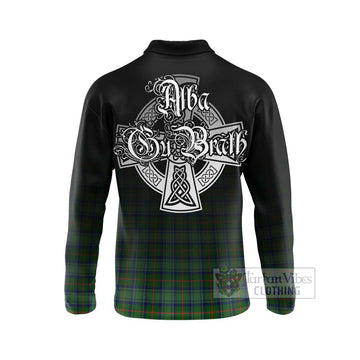 Cranstoun (Cranston) Tartan Long Sleeve Polo Shirt Featuring Alba Gu Brath Family Crest Celtic Inspired - Tartan Vibes Clothing