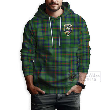 Cranstoun (Cranston) Tartan Hoodie with Family Crest and Bearded Skull Holding Bottles of Whiskey - Tartan Vibes Clothing