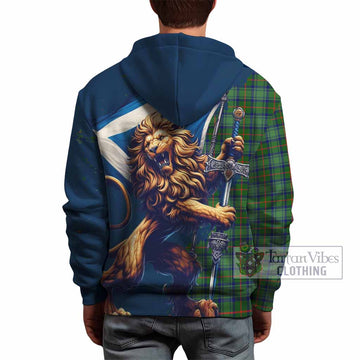 Cranstoun (Cranston) Tartan Family Crest Hoodie with Scottish Majestic Lion - Tartan Vibes Clothing