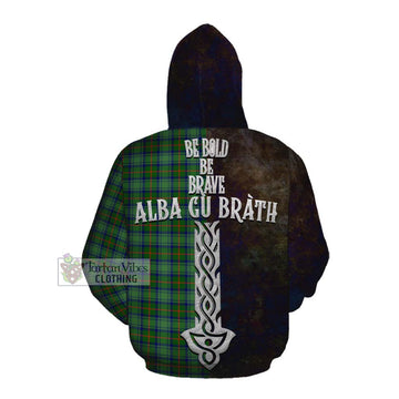 Cranstoun (Cranston) Tartan Family Crest Cotton Hoodie Alba Gu Brath Be Brave Lion Ancient Style