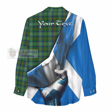 Cranstoun (Cranston) Tartan Women's Casual Shirt with Family Crest Scotland Patriotic Style - Tartan Vibes Clothing