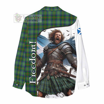 Tartan Vibes Clothing Cranstoun (Cranston) Crest Tartan Women's Casual Shirt Inspired by the Freedom of Scottish Warrior