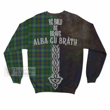 Cranstoun (Cranston) Tartan Family Crest Sweatshirt Alba Gu Brath Be Brave Lion Ancient Style