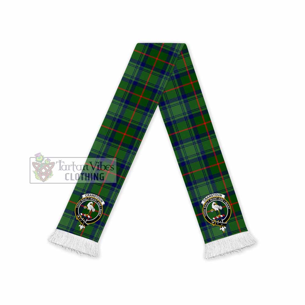 Cranstoun (Cranston) Tartan Ruffneck Scarf with Family Crest - Tartan Vibes Clothing