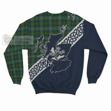 Cranstoun (Cranston) Tartan Sweatshirt Featuring Thistle and Scotland Map - Tartan Vibes Clothing