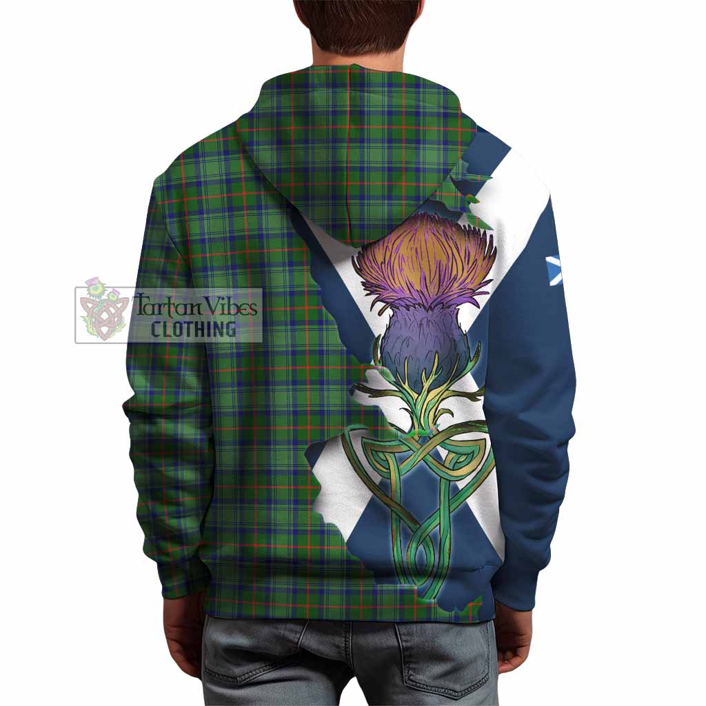 Tartan Vibes Clothing Cranstoun (Cranston) Tartan Family Crest Hoodie Scottish Thistle Celtic Inspired