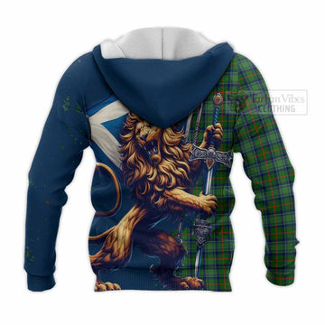 Cranstoun (Cranston) Tartan Family Crest Knitted Hoodie with Scottish Majestic Lion - Tartan Vibes Clothing