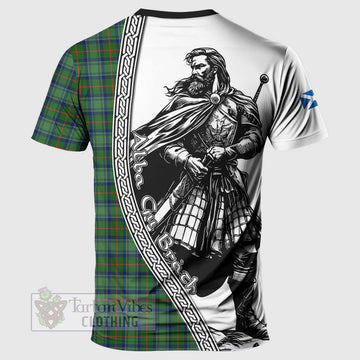 Cranstoun (Cranston) Tartan Clan Crest T-Shirt with Highlander Warrior Celtic Style - Tartan Vibes Clothing