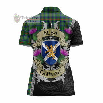 Cranstoun (Cranston) Tartan Family Crest Women's Polo Shirt Lion Rampant Royal Thistle Shield Celtic Inspired - Tartan Vibes Clothing