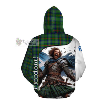 Tartan Vibes Clothing Cranstoun (Cranston) Crest Tartan Cotton Hoodie Inspired by the Freedom of Scottish Warrior