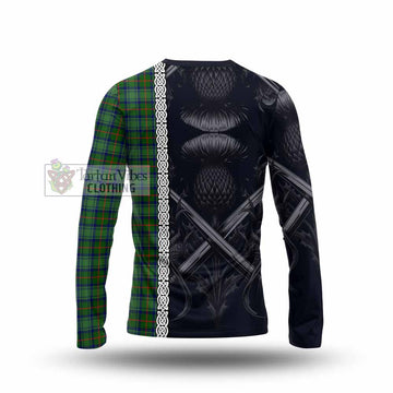 Cranstoun (Cranston) Tartan Long Sleeve T-Shirt with Family Crest Cross Sword Thistle Celtic Vibes - Tartan Vibes Clothing