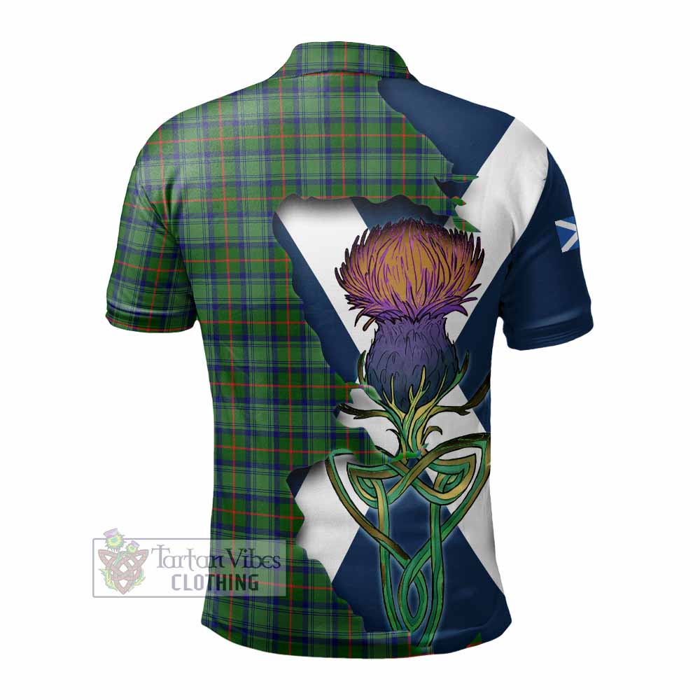 Tartan Vibes Clothing Cranstoun (Cranston) Tartan Family Crest Polo Shirt Scottish Thistle Celtic Inspired