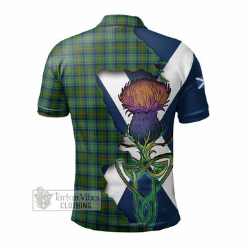 Tartan Vibes Clothing Cranstoun (Cranston) Tartan Family Crest Polo Shirt Scottish Thistle Celtic Inspired