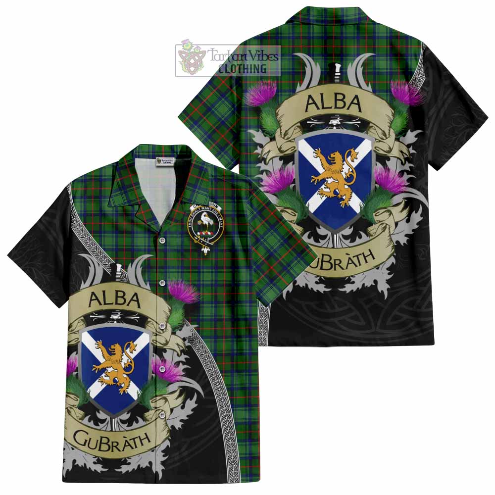 Cranstoun (Cranston) Tartan Family Crest Hawaiian Shirt Lion Rampant Royal Thistle Shield Celtic Inspired - Tartan Vibes Clothing