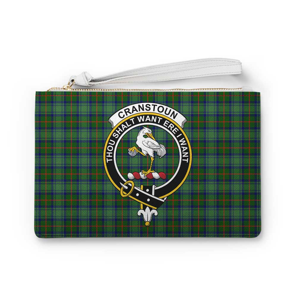 Tartan Vibes Clothing Cranstoun (Cranston) Family Crest Tartan Clutch Bag