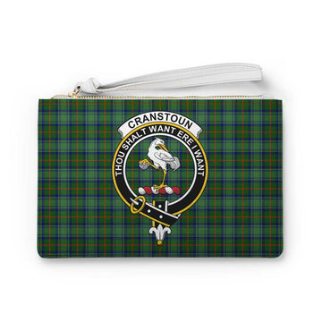 Tartan Vibes Clothing Cranstoun (Cranston) Family Crest Tartan Clutch Bag