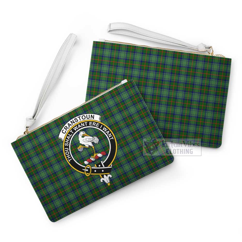 Tartan Vibes Clothing Cranstoun (Cranston) Family Crest Tartan Clutch Bag