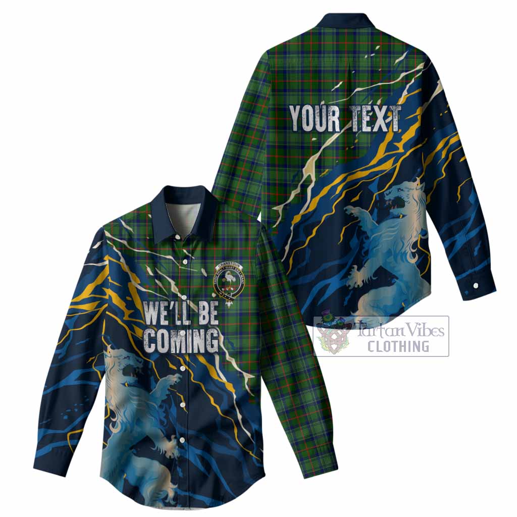Cranstoun (Cranston) Scotland Tartan Women Casual Shirt WC2026 Football - We'll Be Coming
