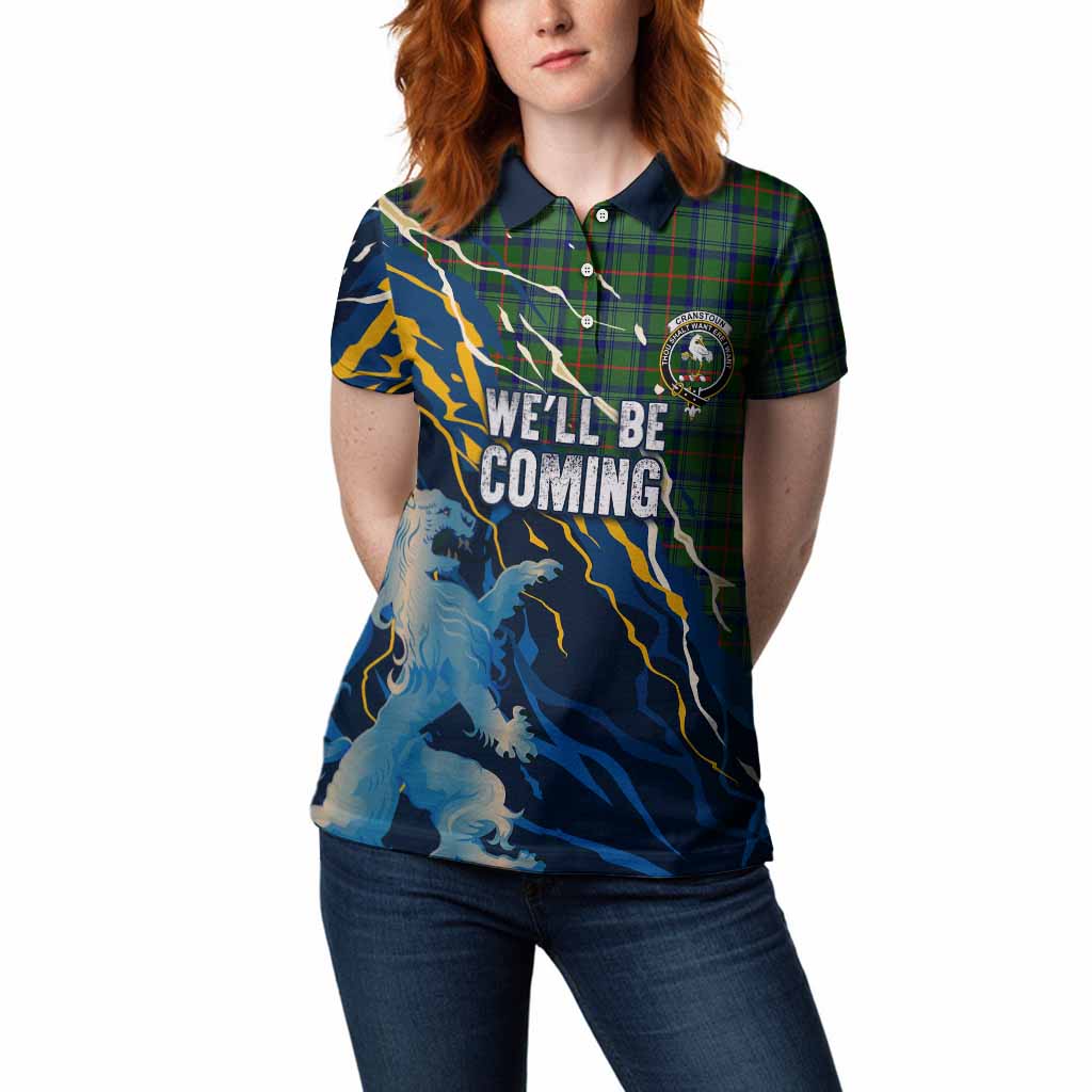 Cranstoun (Cranston) Scotland Tartan Women Polo Shirt WC2026 Football - We'll Be Coming