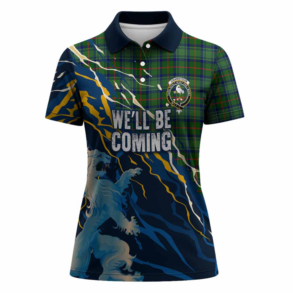 Cranstoun (Cranston) Scotland Tartan Women Polo Shirt WC2026 Football - We'll Be Coming