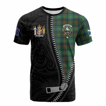 Cranstoun (Cranston) Tartan Cotton T-shirt New Zealand Pattern Unique Zipper Stylized