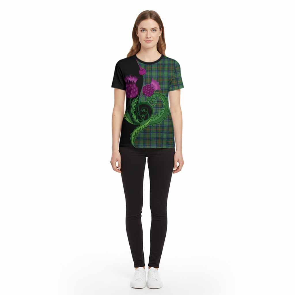 Cranstoun (Cranston) Tartan Cotton T-shirt Traditional Scottish Thistle