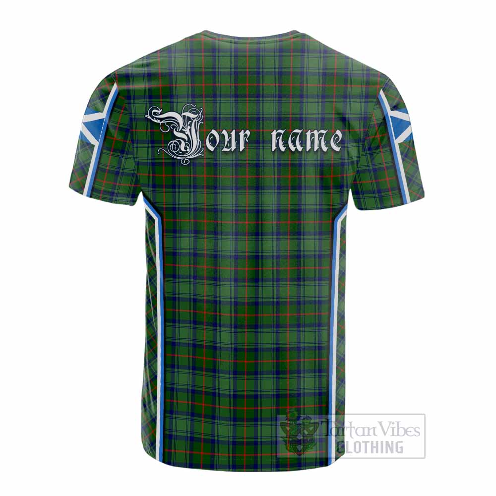 Cranstoun (Cranston) Tartan Crest Cotton T-shirt Scotland Coat of Arm Flag Style - Tartan Vibes Clothing