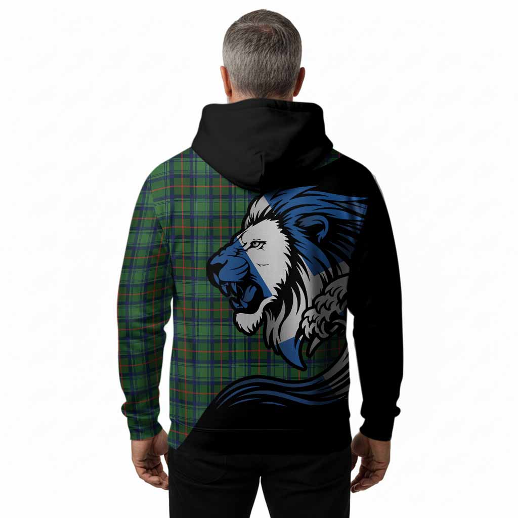 Cranstoun (Cranston) Tartan Crest Hoodie Scottish Golden Lions Wave Flow