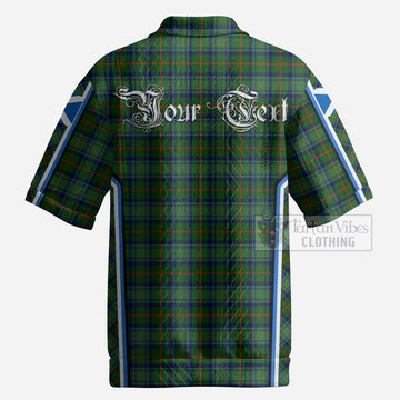 Cranstoun (Cranston) Tartan Crest Men’s Polo Sweater Top Scotland Coat of Arm Flag Style