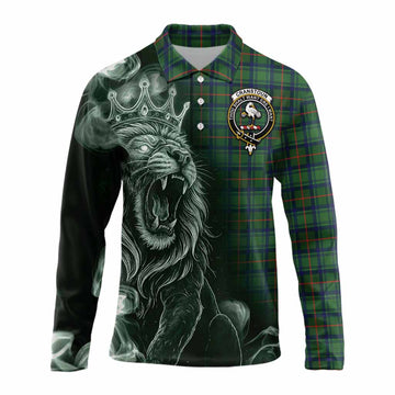 Cranstoun (Cranston) Tartan Long Sleeve Polo Shirt Roaring Lion Heritage