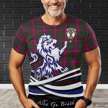 Crawford Tartan T-Shirt with Alba Gu Brath Regal Lion Emblem