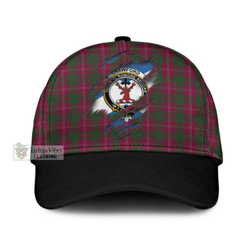 Crawford Tartan Classic Cap with Family Crest In Me Style