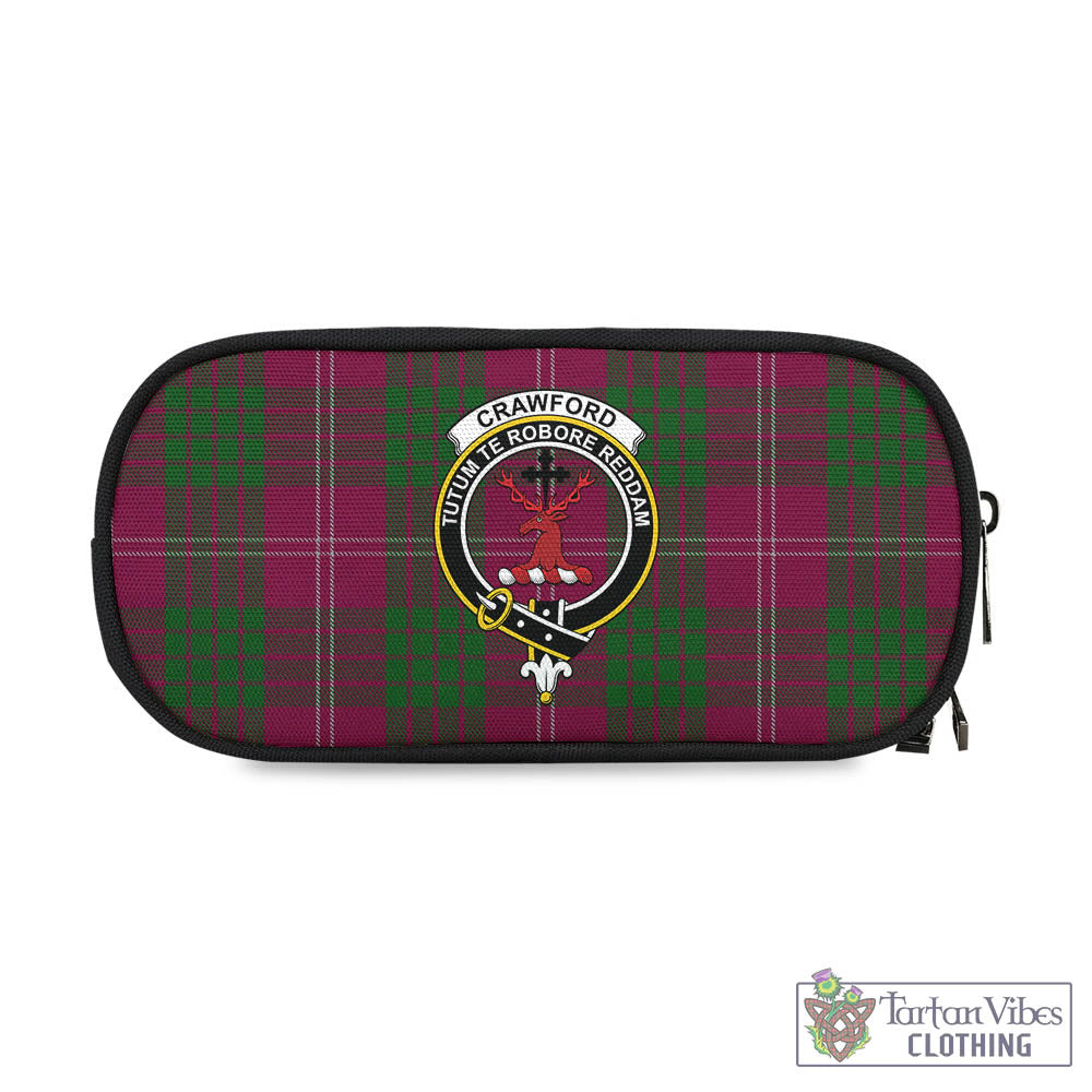 Tartan Vibes Clothing Crawford Tartan Pen and Pencil Case with Family Crest