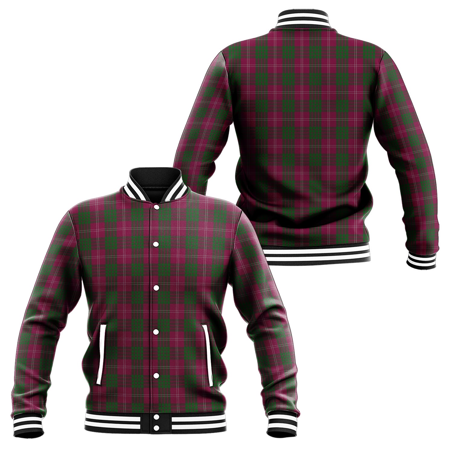 Crawford Tartan Baseball Jacket Unisex - Tartan Vibes Clothing