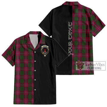 Crawford Tartan Short Sleeve Button Shirt with Family Crest and Half Of Me Style Kid - Tartanvibesclothing Shop