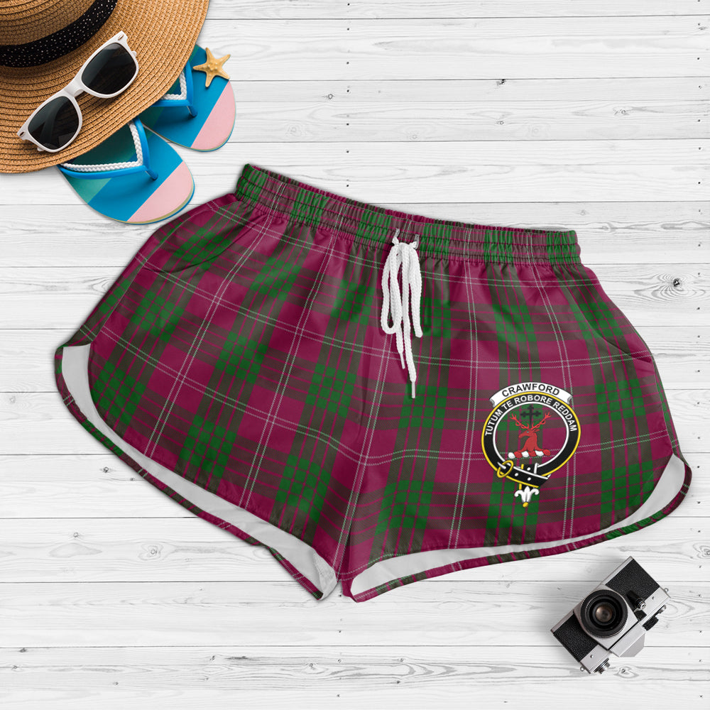 crawford-tartan-womens-shorts-with-family-crest