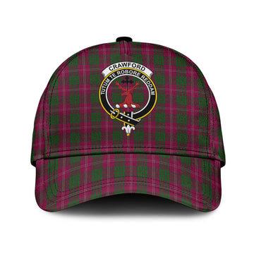 Crawford Tartan Classic Cap with Family Crest